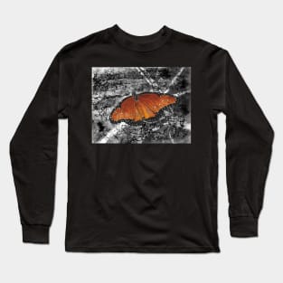 Queen Butterfly in Selected Color from Watercolor Batik Long Sleeve T-Shirt